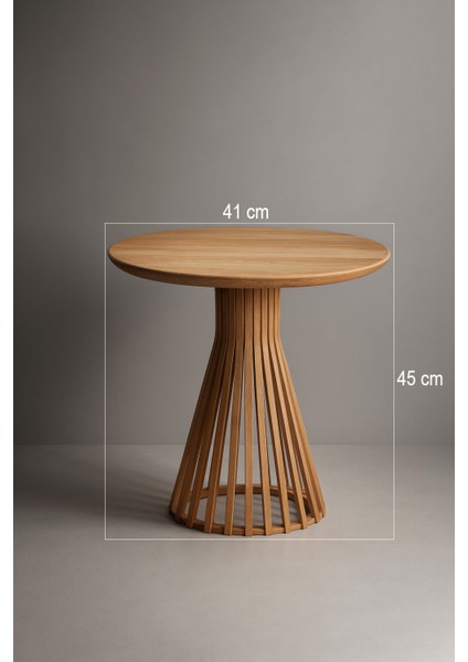 Palermo Yuvarlak Modern Klasik Rustik Retro Vintage Naturel Dekoratif Ahşap Çıtalı Eskitme Iskandinav Yan Orta Mantar Sehpa fiyatları