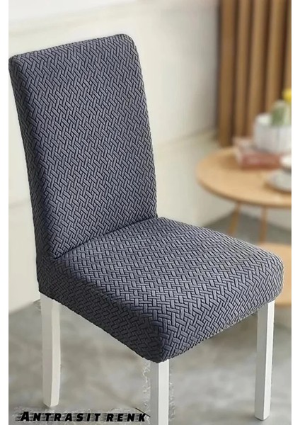 Sandalye Kılıfı ,lıkralı ,yıkanabılır 1 Adet Krem Renk Yüksek Kalite