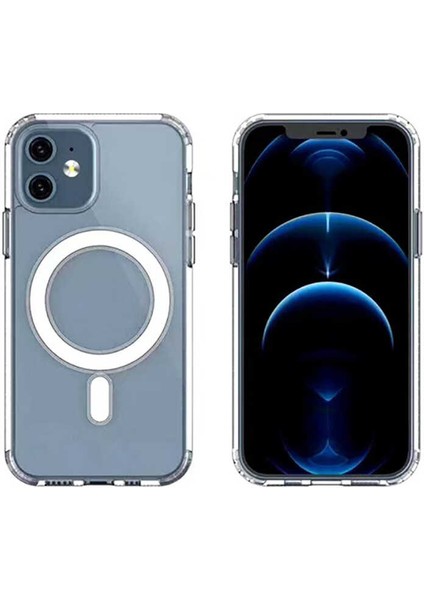iPhone 11 Kılıf Spıa Tacsafe Wireless Kapak-Renksiz