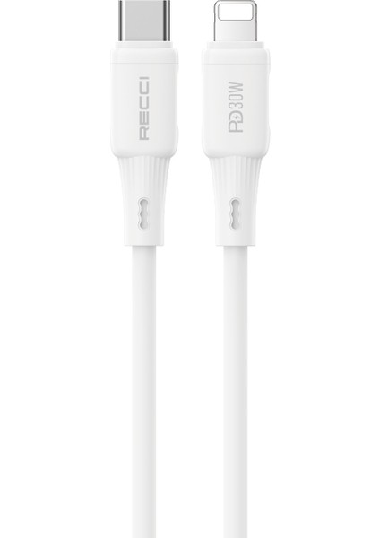 RS52CL Type-C To Lightning Pd Hızlı Şarj Özellikli Data ve Şarj Kablosu 30W 1m Beyaz