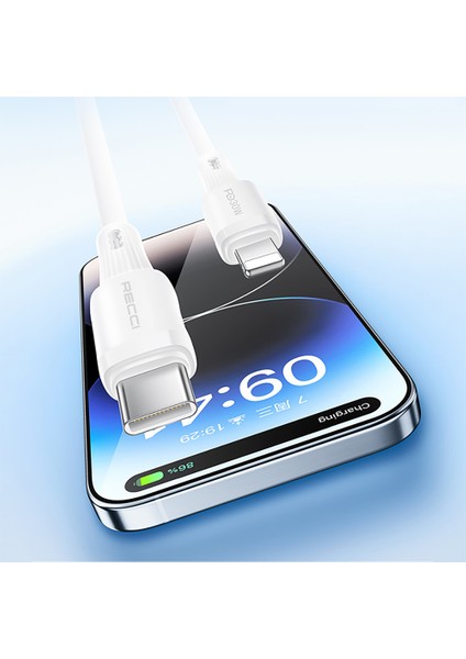 RS52CL Type-C To Lightning Pd Hızlı Şarj Özellikli Data ve Şarj Kablosu 30W 1m Beyaz modelleri