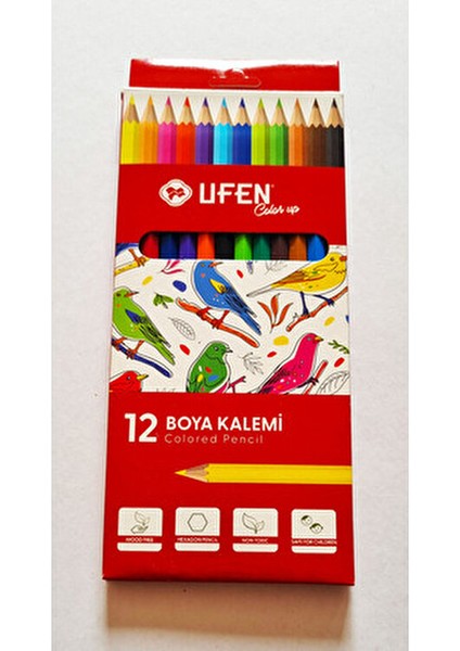 12'li Tam Boy Kuru Boya Kalemi Ufen Color Up