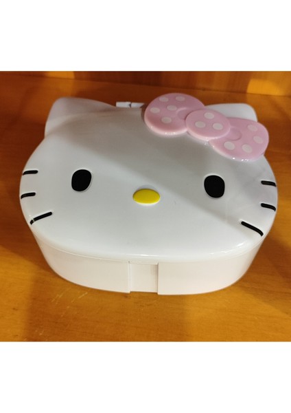 Hello Kitty Figürlü Aynalı Çok Amaçlı Bölmeli Plastik Saklama Kutusu (16CM*14CM) modelleri
