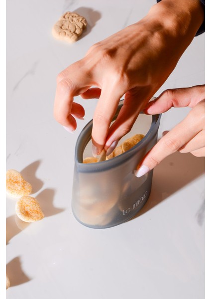 Mood Hava Sızdırmaz Kilitli Silikon Saklama Torbası 250 ml | Gri