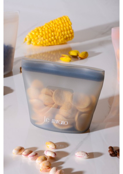 Mood Hava Sızdırmaz Kilitli Silikon Saklama Torbası 250 ml | Gri fiyatları