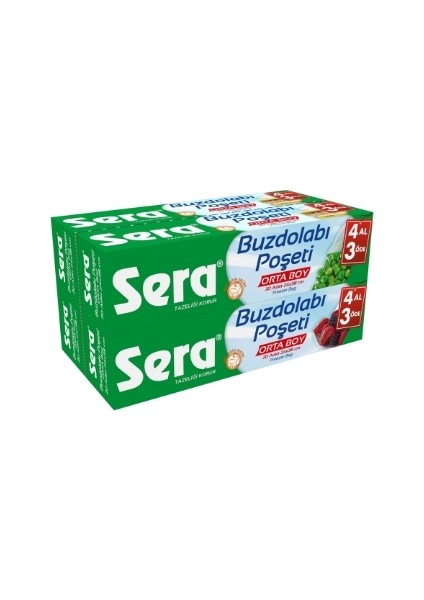 Buzdolabı Poşeti 3+1 20'li Orta 3 Adet