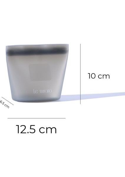 Mood Hava Sızdırmaz Kilitli Silikon Saklama Torbası 250 ml | Gri indirimleri