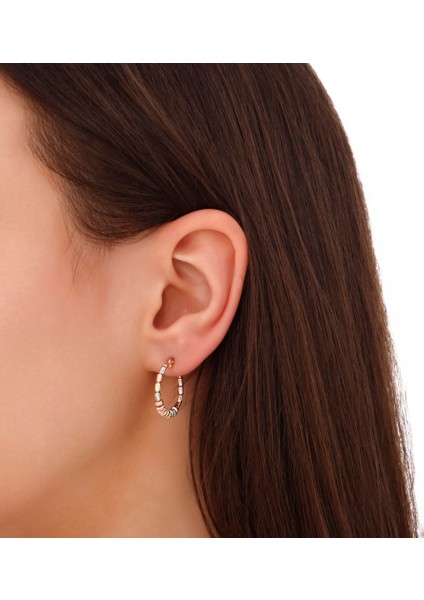 Dorika Toplu Altın Halka Küpe - 14K modelleri