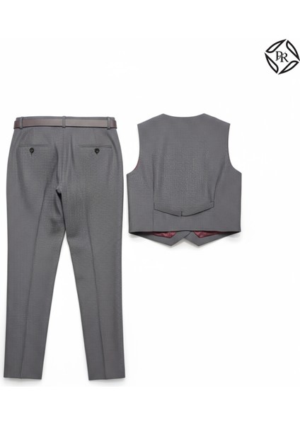 Kadın Rahat Kalıp Kemerli Pantolon Yelek Ikili Takım Şık Günlük Model fiyatları