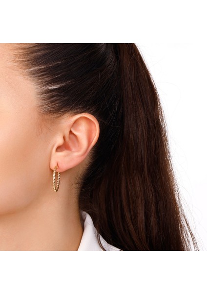 Altın Halka Küpe - 14K modelleri