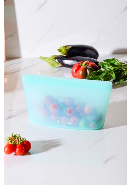 Mood Hava Sızdırmaz Kilitli Silikon Saklama Torbası 680 ml | Yeşil