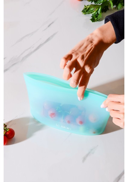 Mood Hava Sızdırmaz Kilitli Silikon Saklama Torbası 680 ml | Yeşil fiyatları