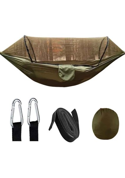 Cibinlikli Kamp Hamak 260X140 cm – Taşınabilir Seyahat ve Açık Hava Uyku Hamak 200 kg