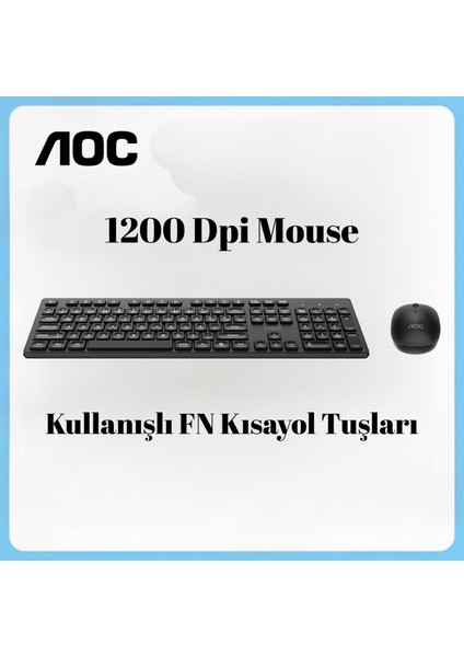 KM300 Kablosuz Klavye Mouse Seti, 2.4ghz, Sessiz Yazım, 1200 Dpı, Fn Kısayol, Tak-Çalıştır fiyatları