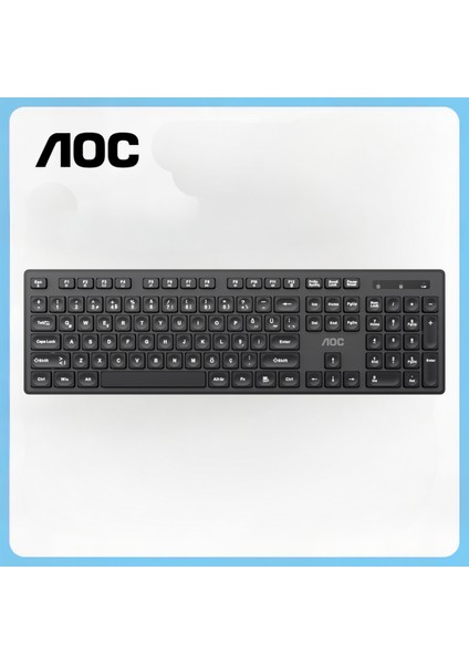 KM300 Kablosuz Klavye Mouse Seti, 2.4ghz, Sessiz Yazım, 1200 Dpı, Fn Kısayol, Tak-Çalıştır