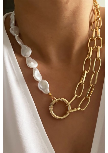 Barok Inci Zincir Gold Kolye fiyatları