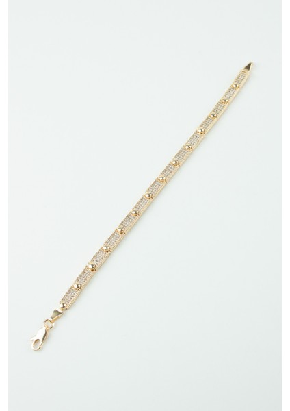 Zirkon Taşlı Vip Seri Gold Bileklik modelleri