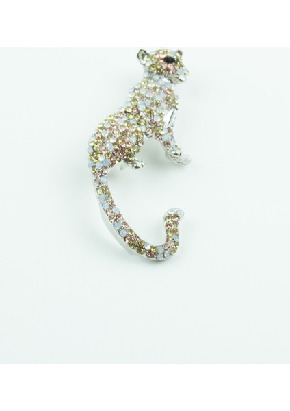 Zirkon Taşlı Leopar Broş fırsatları