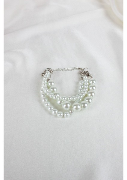 Üç Sıralı Cam Inci Bileklik modelleri