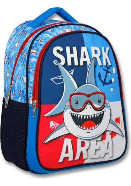 Anaokulu Için Çocuk Sırt Çantası Shark Area Köpekbalığı Figürlü