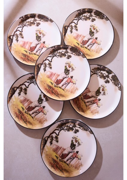 Old English the Gleaners V1 6 Kişilik Pasta Takımı 21 cm fiyatları