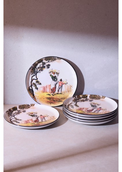 Old English the Gleaners V1 6 Kişilik Pasta Takımı 21 cm fırsatları