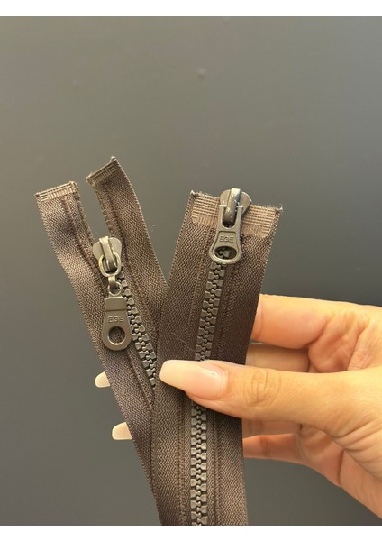 52X3 cm Kahverengi Dişli Fermuar