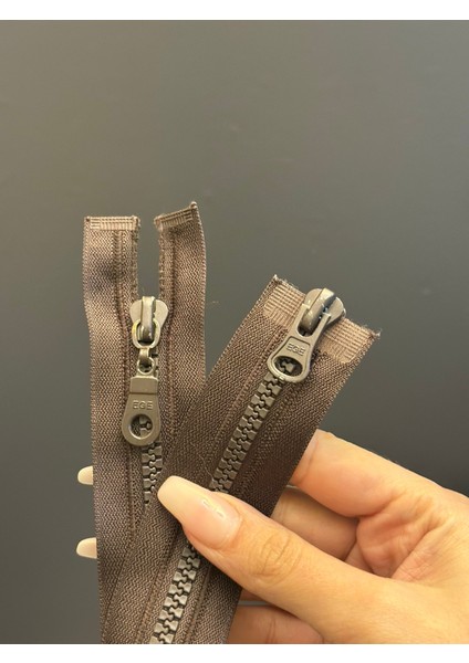 52X3 cm Kahverengi Dişli Fermuar modelleri