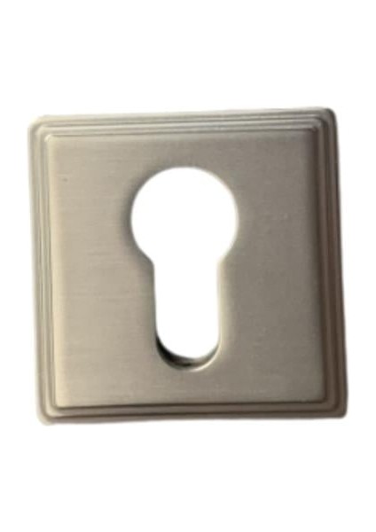 RO17 Kapı Kolu Rozeti Yale (Dış Kapı) Nikel Saten Mat 53X53X10 mm