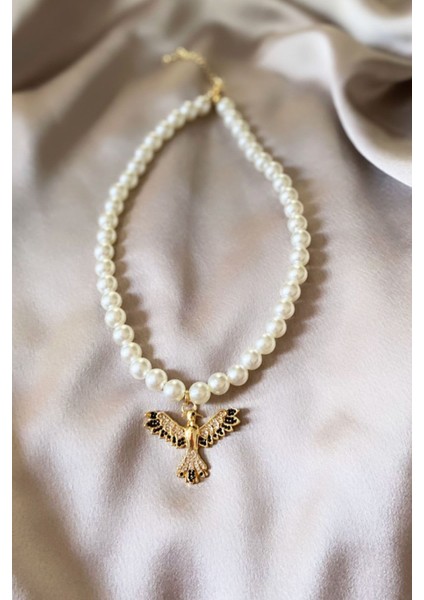 Ankakuş Figürlü Inci Kolye fiyatları