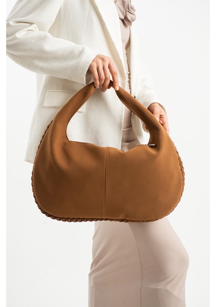 Nova Örgü Kenarlı Süet Büyük Boy El ve Omuz Çantası fiyatları