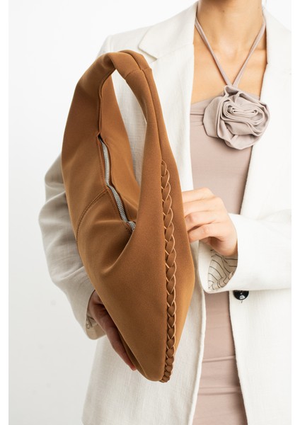 Nova Örgü Kenarlı Süet Büyük Boy El ve Omuz Çantası fırsatları