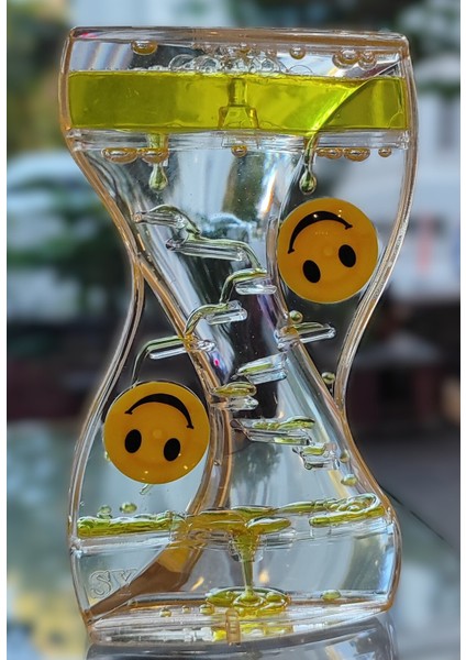 Dekoratif Kum Saati Sıvı Damla Model Sarı AD41240