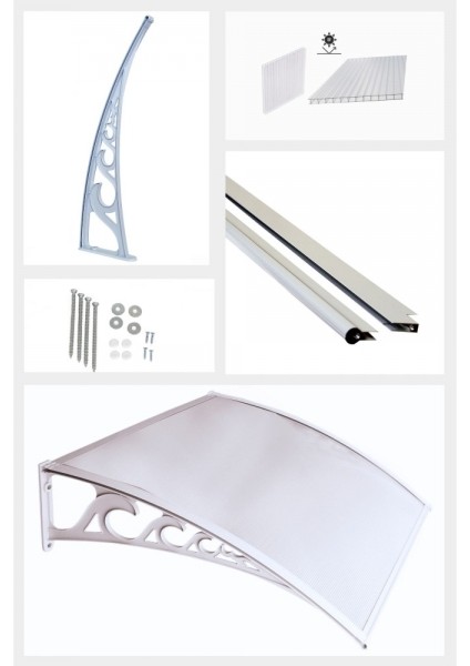 Pratik Sundurma Kapı Pencere Üstü 100X480 cm Gri 6 mm Levhalı fırsatları