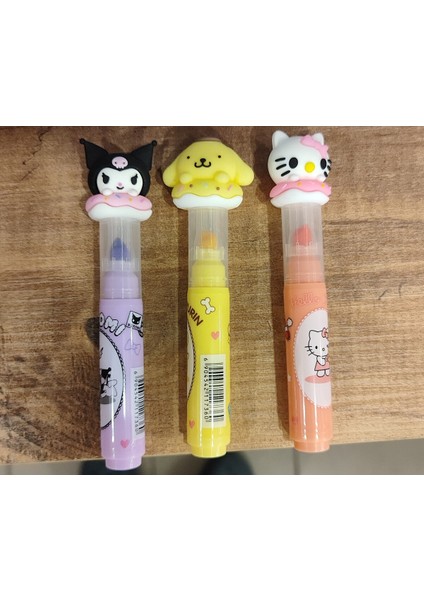 3 Adet Sanrio Karakterleri Fosforlu Kalem AD81567