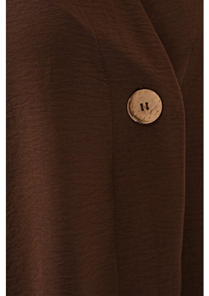 Kadın Kısa Kol Oversize Kimono 5969 - Kahverengi indirimleri