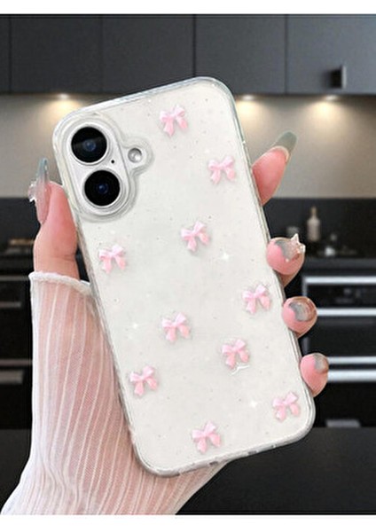 Apple iPhone 17 Uyumlu – Pembe Fiyonk Desenli Yumuşak Silikon Kılıf, Darbeye Karşı Dayanıklı Kapak fiyatları