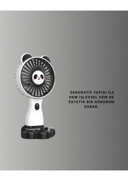 Dekoratif Panda Tasarımlı Küçük Boy Fan indirimleri