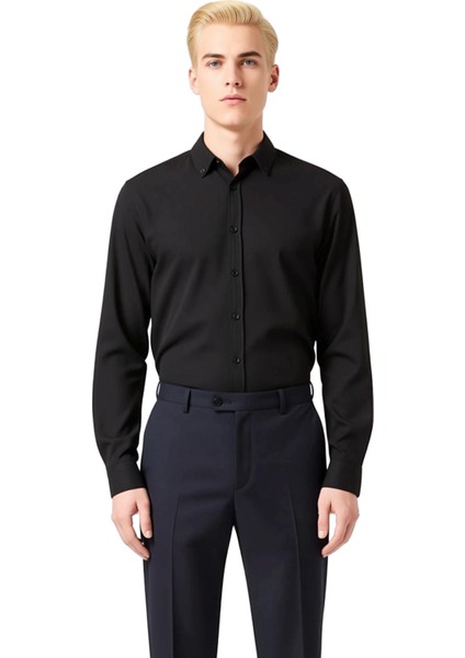 Erkek Dokulu Slim Fit Uzun Kollu Gömlek Modern Tarzı ve Konforu Bir Arada Sunan Şık Seçim Spor fırsatları