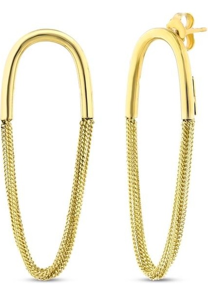 Tasarım Altın Küpe - 14K