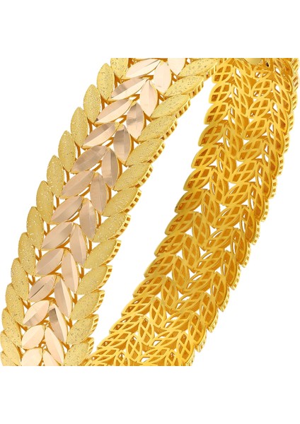 Altın Tasarım Kelepçe Bilezik - 14K fırsatları