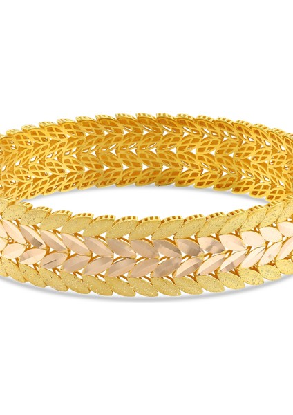 Altın Tasarım Kelepçe Bilezik - 14K indirimleri