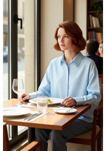 Kadın Açık Oxford Gömlek Geniş Kalıp Günlük Kullanım Fonksiyonel Dayanıklı Kaliteli Modern fiyatları