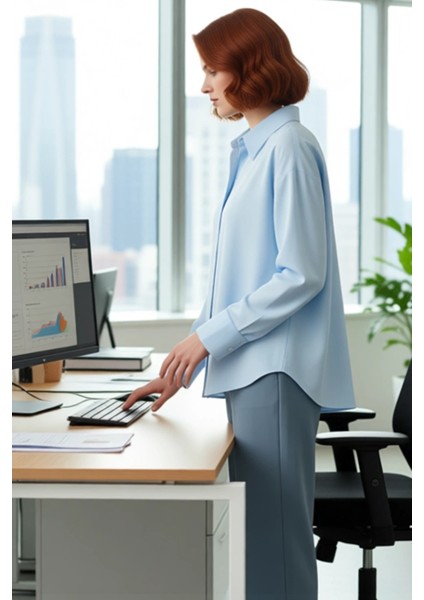 Kadın Açık Oxford Gömlek Geniş Kalıp Günlük Kullanım Fonksiyonel Dayanıklı Kaliteli Modern modelleri