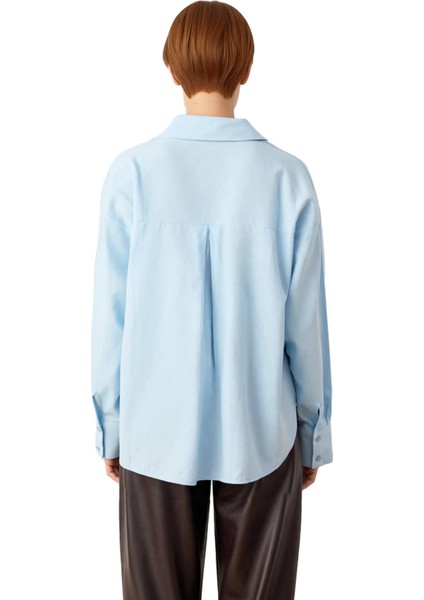 Kadın Açık Oxford Gömlek Geniş Kalıp Günlük Kullanım Fonksiyonel Dayanıklı Kaliteli Modern indirimleri