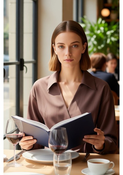 Kadın Kruvaze Bağlama Detaylı Uzun Kollu Dokuma Gömlek Modern Şıklık Fonksiyonel Dayanıklı fiyatları