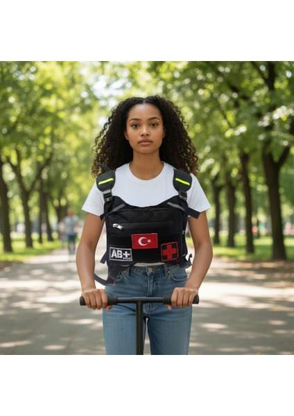 Motosiklet Göğüs Çantası Reflektörlü Yelek Rüzgar Koruma Bol Cepli Pratik Bisiklet Motor Kuhaki modelleri