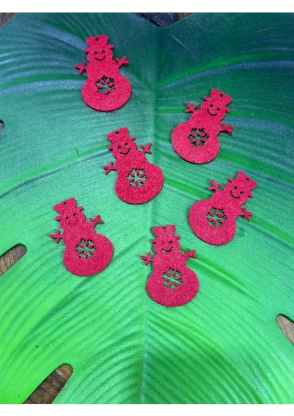 6 Adet Keçe Kardan Adam Arma Dikiş Aksesuarı 6x4 cm fiyatları