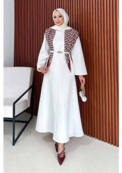 Kemerli Scuba Elbise 32-3701