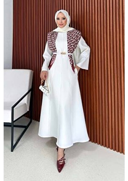 Kemerli Scuba Elbise 32-3701 modelleri